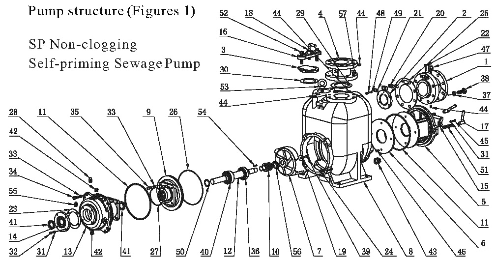 6inch self priming trash pump